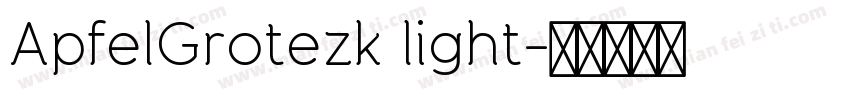 ApfelGrotezk light字体转换